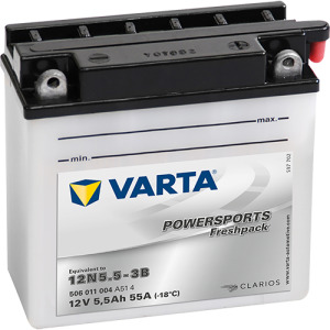 BATERIE MOTO VARTA POWERSPORTS FRESHPACK 5,5Ah 506 011 004