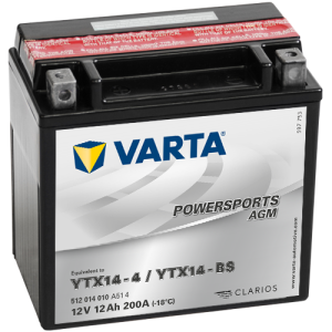 BATERIE MOTO VARTA POWERSPORTS AGM 12Ah 512 014 010