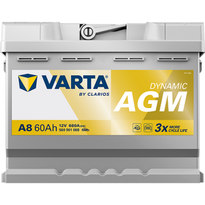 BATERIE AUTO VARTA AGM 60Ah A8