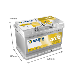 BATERIE AUTO VARTA AGM 70Ah A7