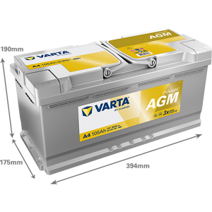 BATERIE AUTO VARTA AGM 105Ah A4
