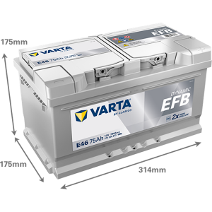 BATERIE AUTO VARTA EFB 75Ah E46